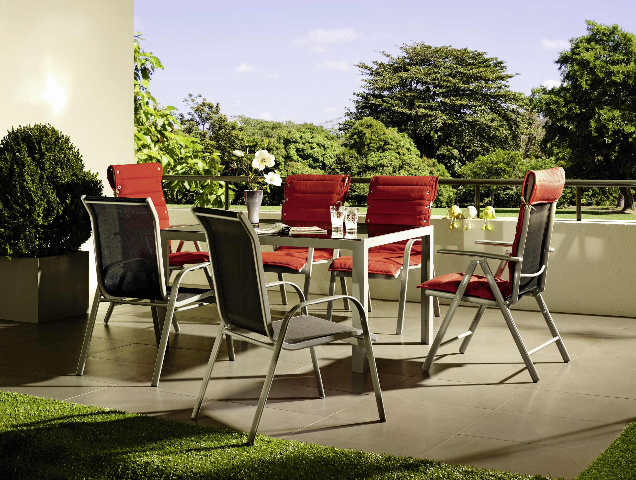 SCAUN DE GRĂDINĂ in metal negru  - negru, Design, metal (55/96/72cm) - Xora