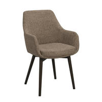 STOL MED ARMSTÖD     - beige/brun, Klassisk, metall/trä (55/88/61cm) - Rowico