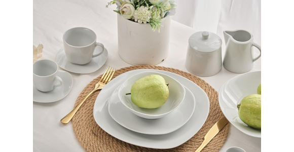 KOMBISERVICE Weiß Ascona 62-teilig 6 Personen  - Weiß, Basics, Keramik - Novel