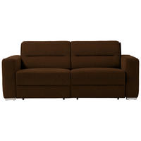 SCHLAFSOFA in Textil Dunkelbraun  - Dunkelbraun, Konventionell, Textil/Metall (202/86/92cm) - Sedda