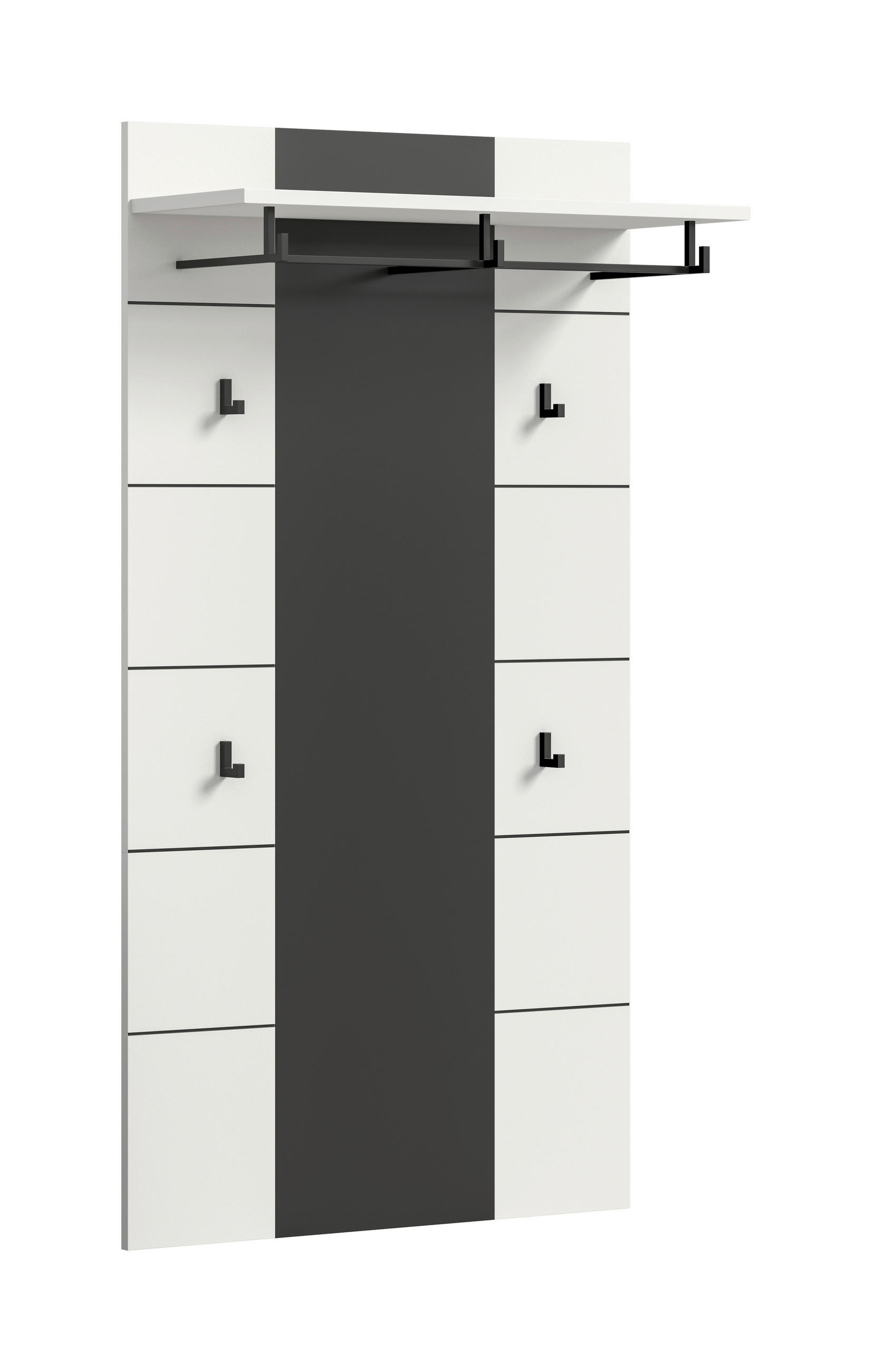 HALLPANEL 80/145/29 cm gr&aring;, vit 145/80/29 cm