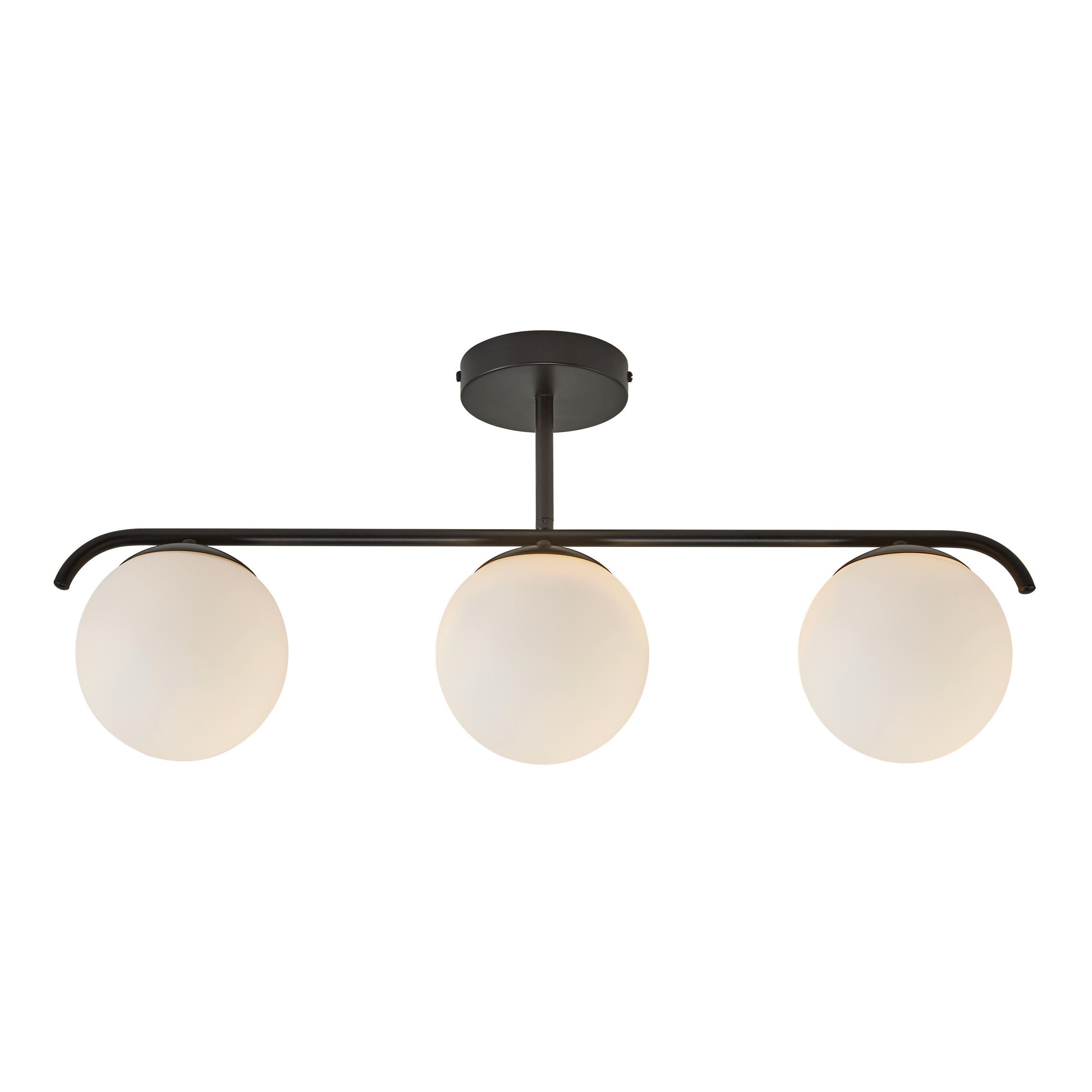 DECKENLEUCHTE Grant  69 cm  - Schwarz, KONVENTIONELL, Glas/Metall (69cm) - Nordlux