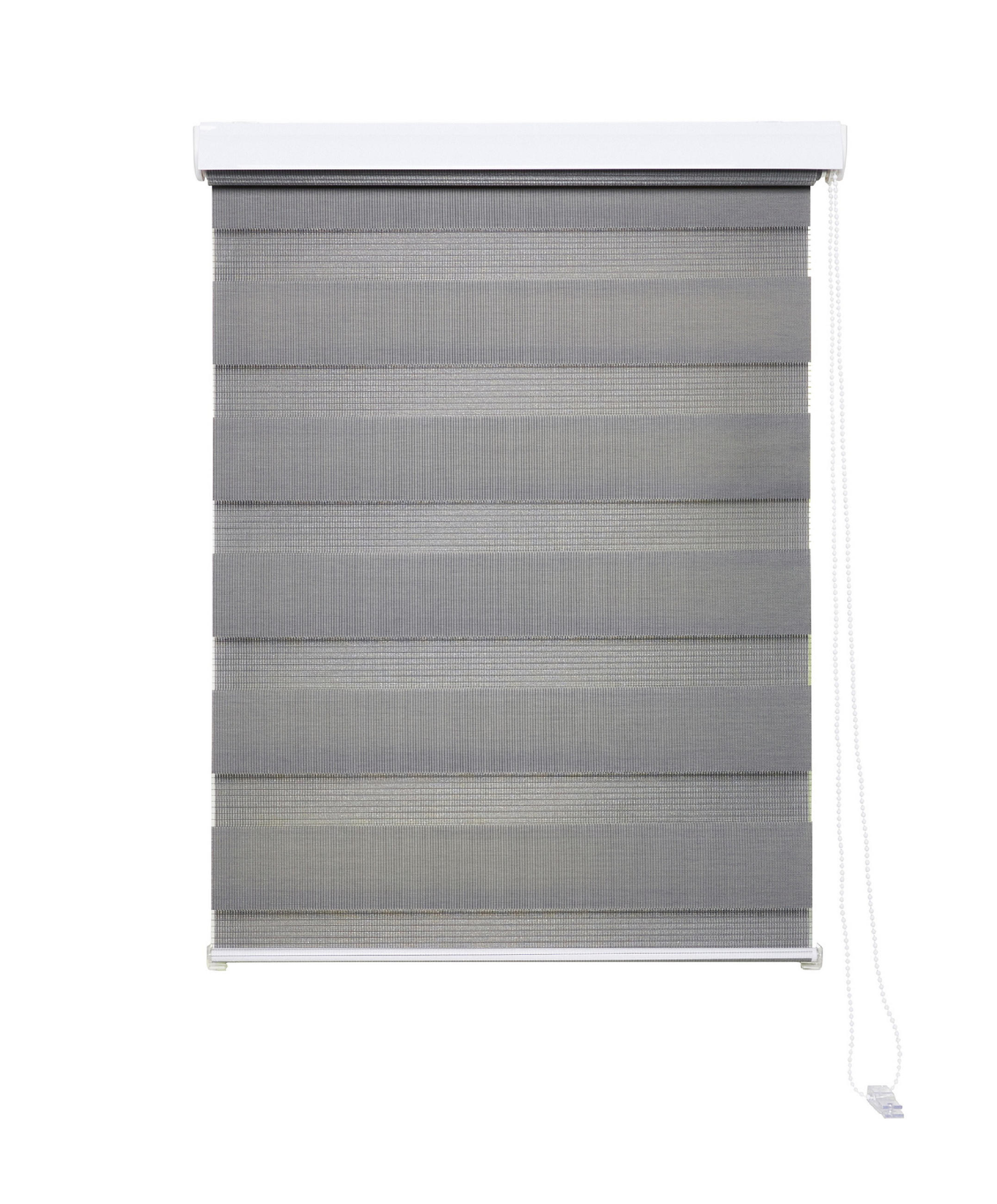 DOPPELROLLO  halbtransparent  90/160 cm    - Transparent/Grau, Basics, Textil (90/160cm) - Boxxx