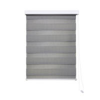 DOPPELROLLO  halbtransparent  90/160 cm    - Transparent/Grau, Basics, Textil (90/160cm) - Boxxx