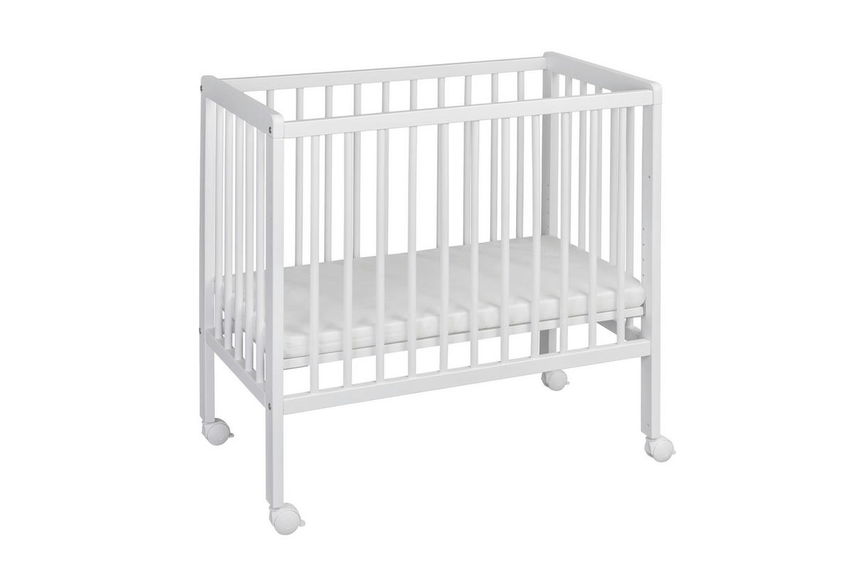 BEISTELLBETT NINA 85/48/83 cm  - Weiß, Basics, Holz (85/48/83cm) - My Baby Lou