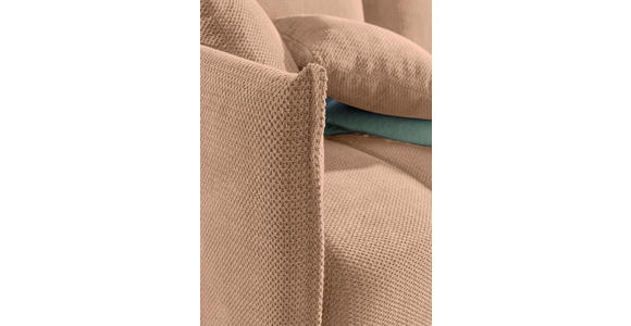 SCHLAFSOFA Plüsch Rosa  inkl. Zierkissen, Rückenkissen, Bettkasten, Schlaffunktion, Rücken echt, Liegefläche im Originalstoff  - Schwarz/Rosa, KONVENTIONELL, Kunststoff/Textil (200/73/105cm) - Carryhome