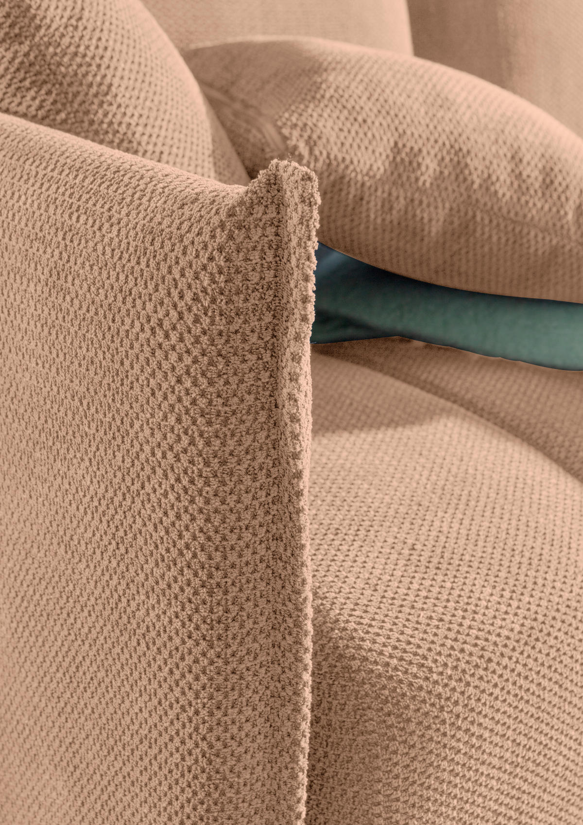 SCHLAFSOFA Plüsch Rosa  inkl. Zierkissen, Rückenkissen, Bettkasten, Schlaffunktion, Rücken echt, Liegefläche im Originalstoff  - Schwarz/Rosa, KONVENTIONELL, Kunststoff/Textil (200/73/105cm) - Carryhome
