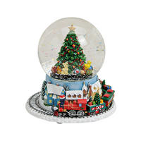 SPIELUHR SCHNEEKUGEL  - Trend, Glas/Kunststoff (18/14/18cm) - X-Mas