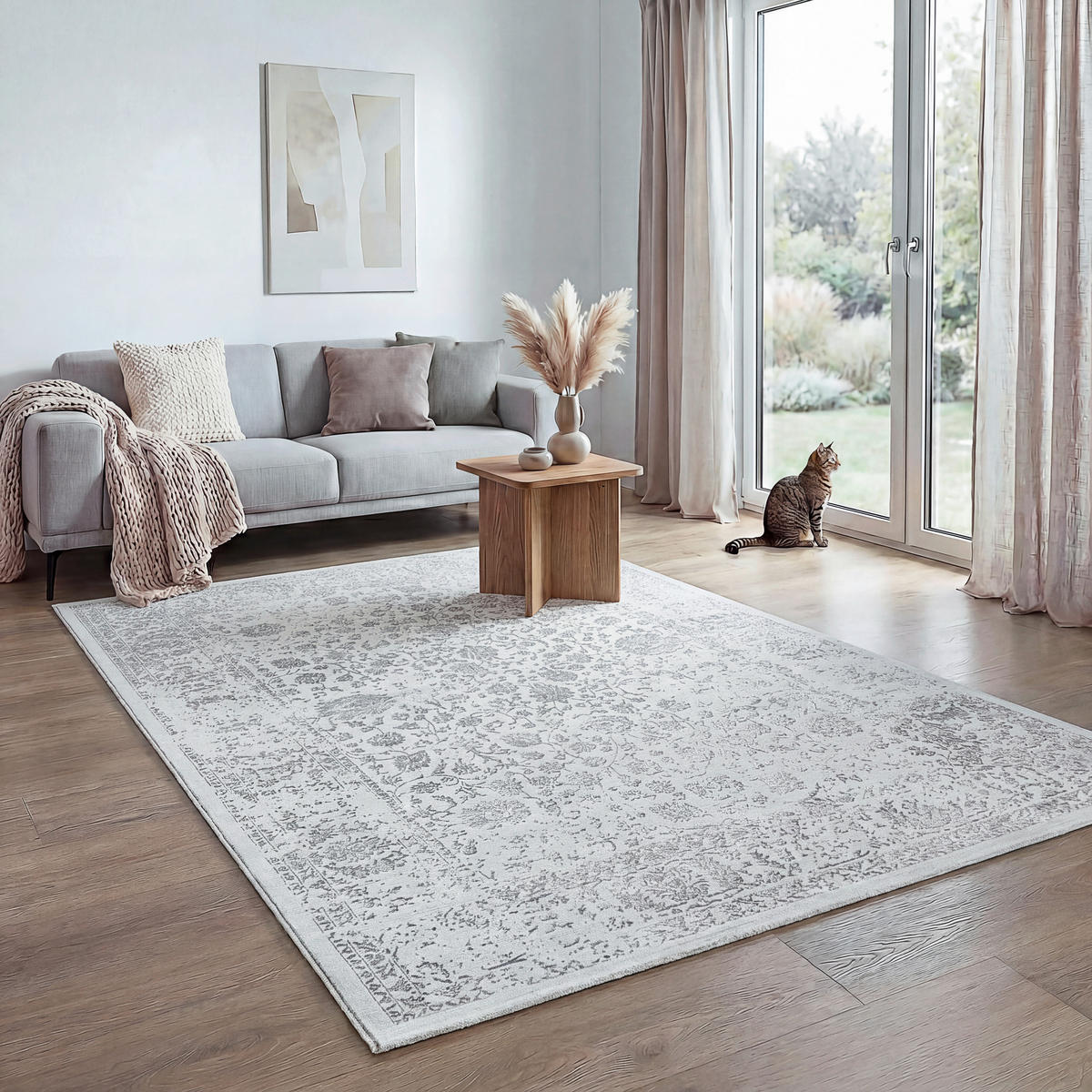 WEBTEPPICH  Wohnzimmer 200/290 cm Creation Grau rechteckig  - Grau, Basics, Textil (200/290cm) - Novel