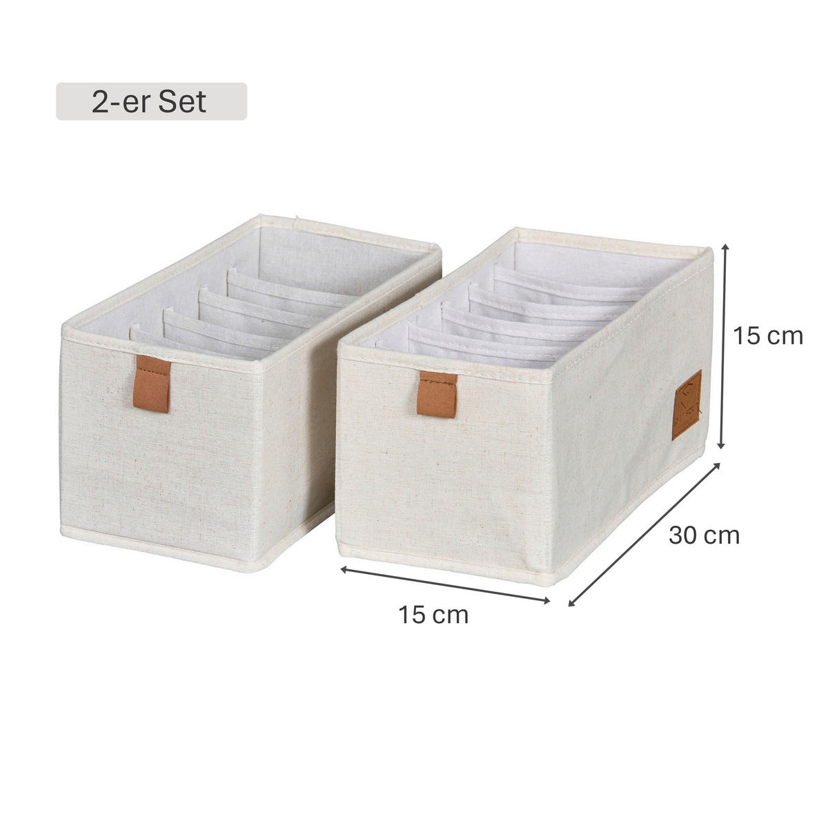 ORGANIZER  - Beige, Basics, Karton/Textil (30/15/15cm) - Store It