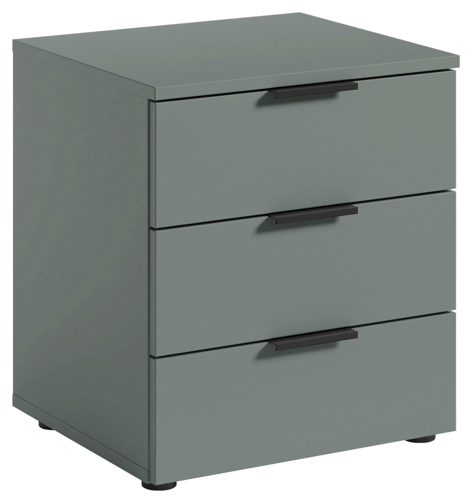 NACHTSCHRANK 45/61/40 cm  - Salbeigrün/Schwarz, Basics, Holzwerkstoff/Kunststoff (45/61/40cm) - Carryhome