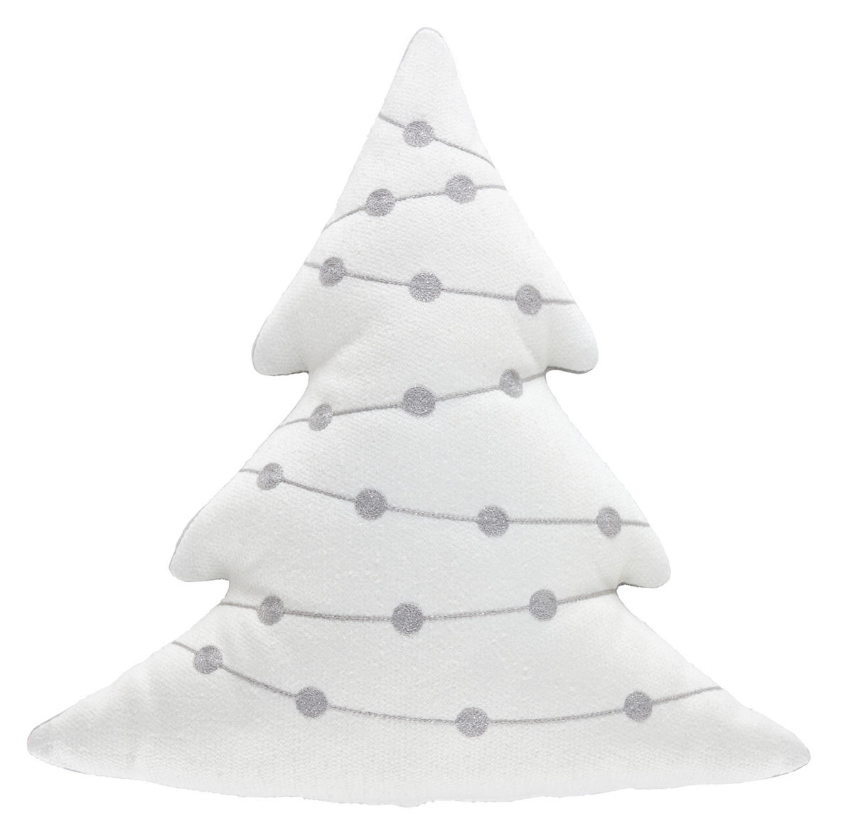 ZIERKISSEN  43/39 cm   - Weiß, KONVENTIONELL, Textil (43/39cm) - X-Mas