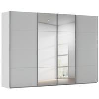 SCHWEBETÜRENSCHRANK 316/235/68 cm 4-türig Grau  - Chromfarben/Grau, Design, Holzwerkstoff/Metall (316/235/68cm) - Novel