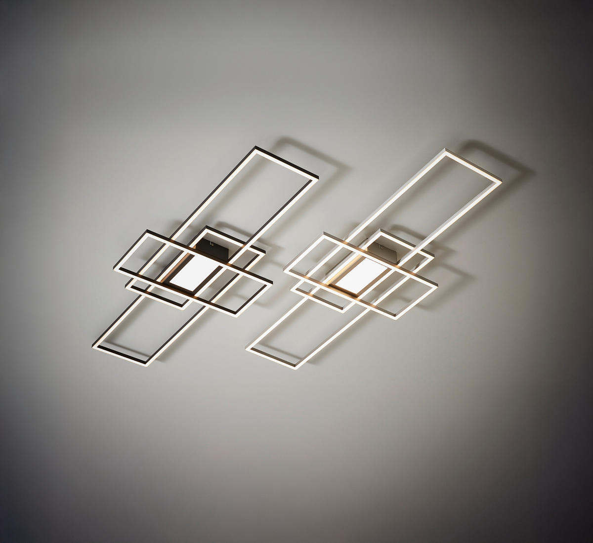 LED-DECKENLEUCHTE Irvine 70/30/6,2 cm   - Nickelfarben, Basics, Kunststoff/Metall (70/30/6,2cm) - Novel