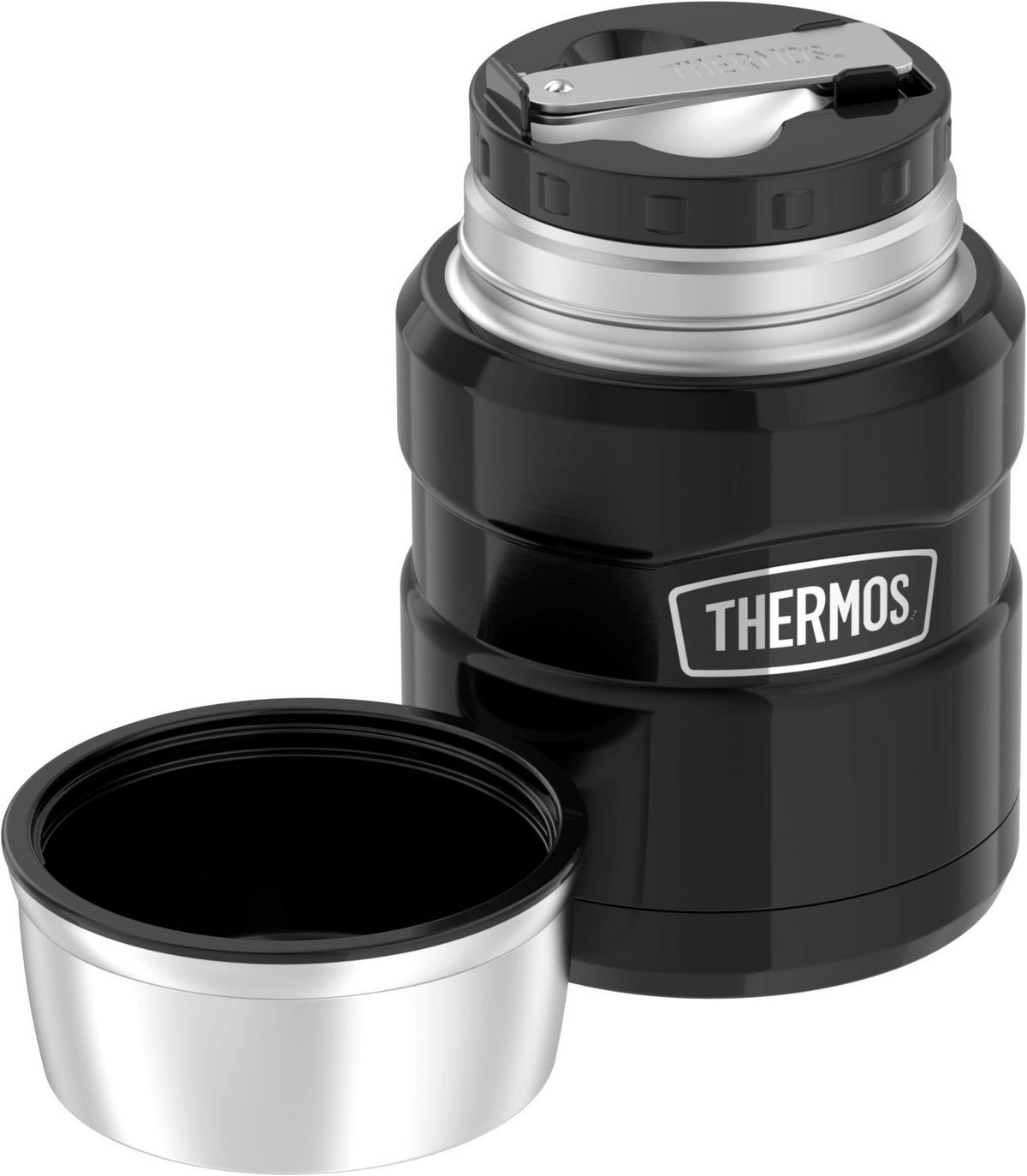 ISOLIERSPEISEGEFÄSS Stainless King 0,47 L  - Schwarz Hochglanz, Metall (0,47l) - Thermos