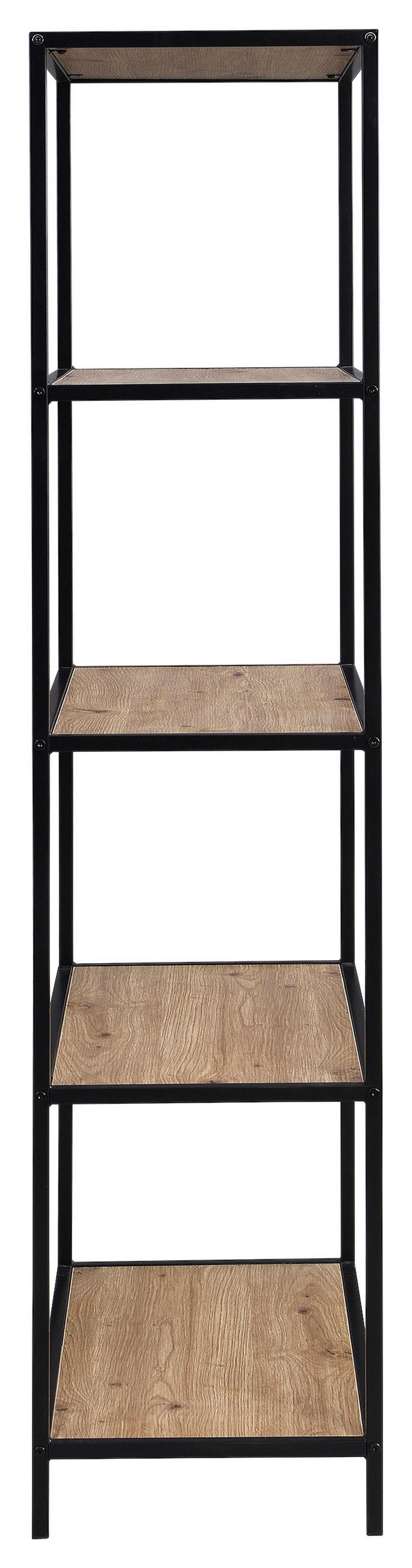 REGAL crna, hrast Artisan  metal, drvni materijal  - hrast Artisan/crna, Moderno, drvni materijal/metal (60/149/33cm) - Modern Living