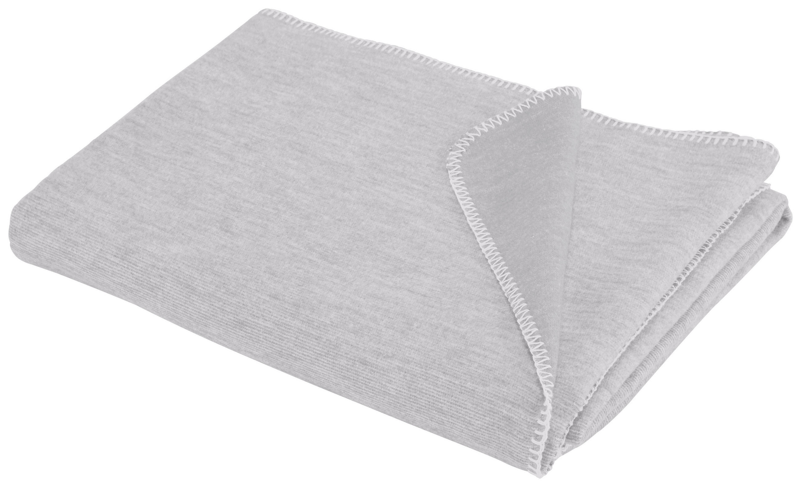 PLÉD, bavlna, 140/200 cm - světle šedá, Basics, textil (140/200cm) - Bio:Vio