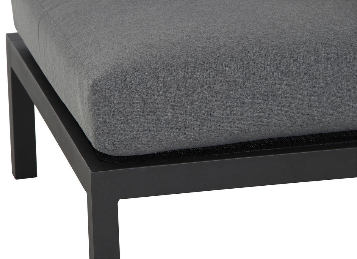 LOUNGESESSEL Anthrazit Aluminium  - Anthrazit, MODERN, Metall (70/70/84cm) - Siena Garden