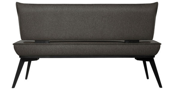 SITZBANK 173/90/65 cm Webstoff Schwarz Buche massiv - Schwarz, Basics, Holz/Textil (173/90/65cm) - Carryhome