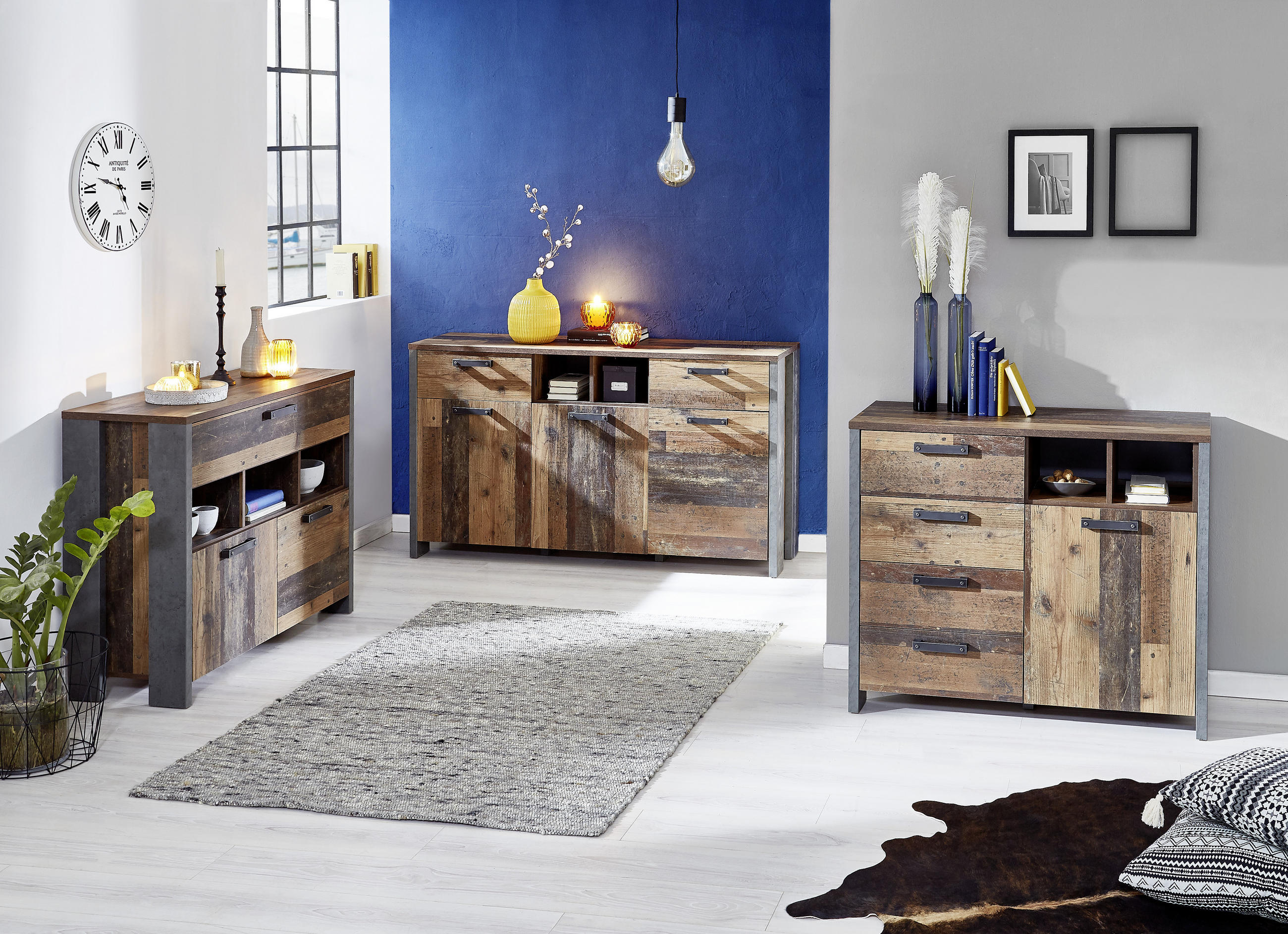 KOMMODE  in 106,7/86,3/41,6 cm  - Dunkelgrau/Dunkelbraun, Design, Holzwerkstoff/Kunststoff (106,7/86,3/41,6cm) - Carryhome
