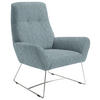 SESSEL in Flachgewebe Hellblau  - Chromfarben/Hellblau, Design, Textil/Metall (82/102/81cm) - Pure Home Lifestyle