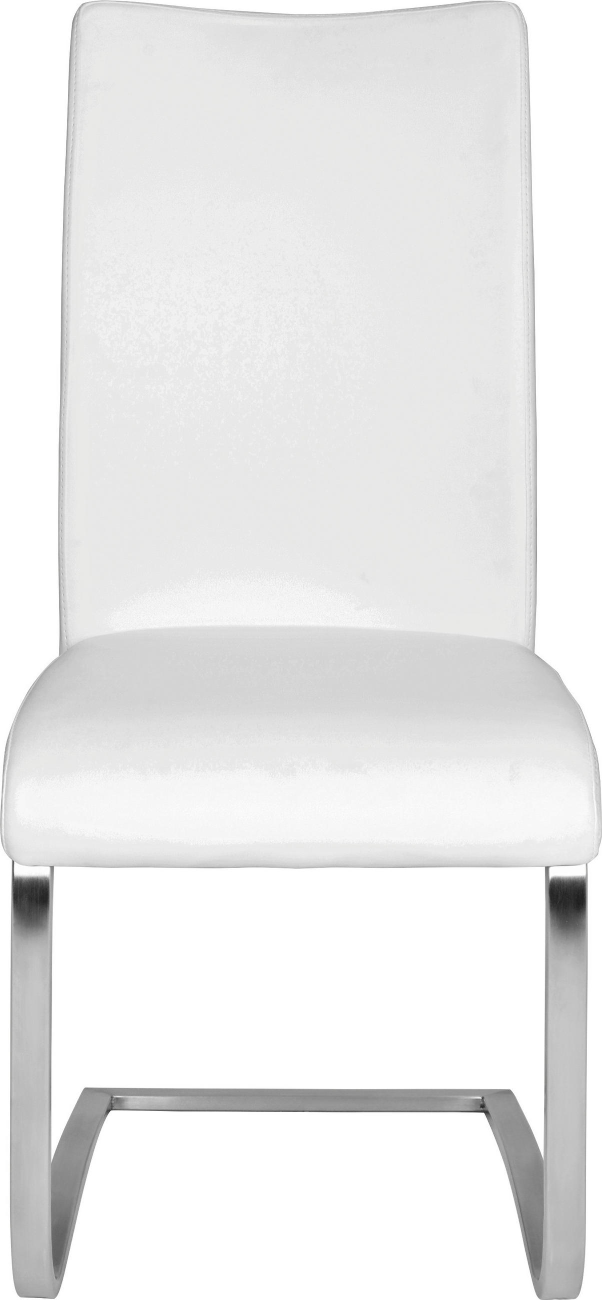 SCHWINGSTUHL in Edelstahl - Edelstahlfarben/Weiß, Design, Kunststoff/Metall (43/103/52cm) - Livetastic