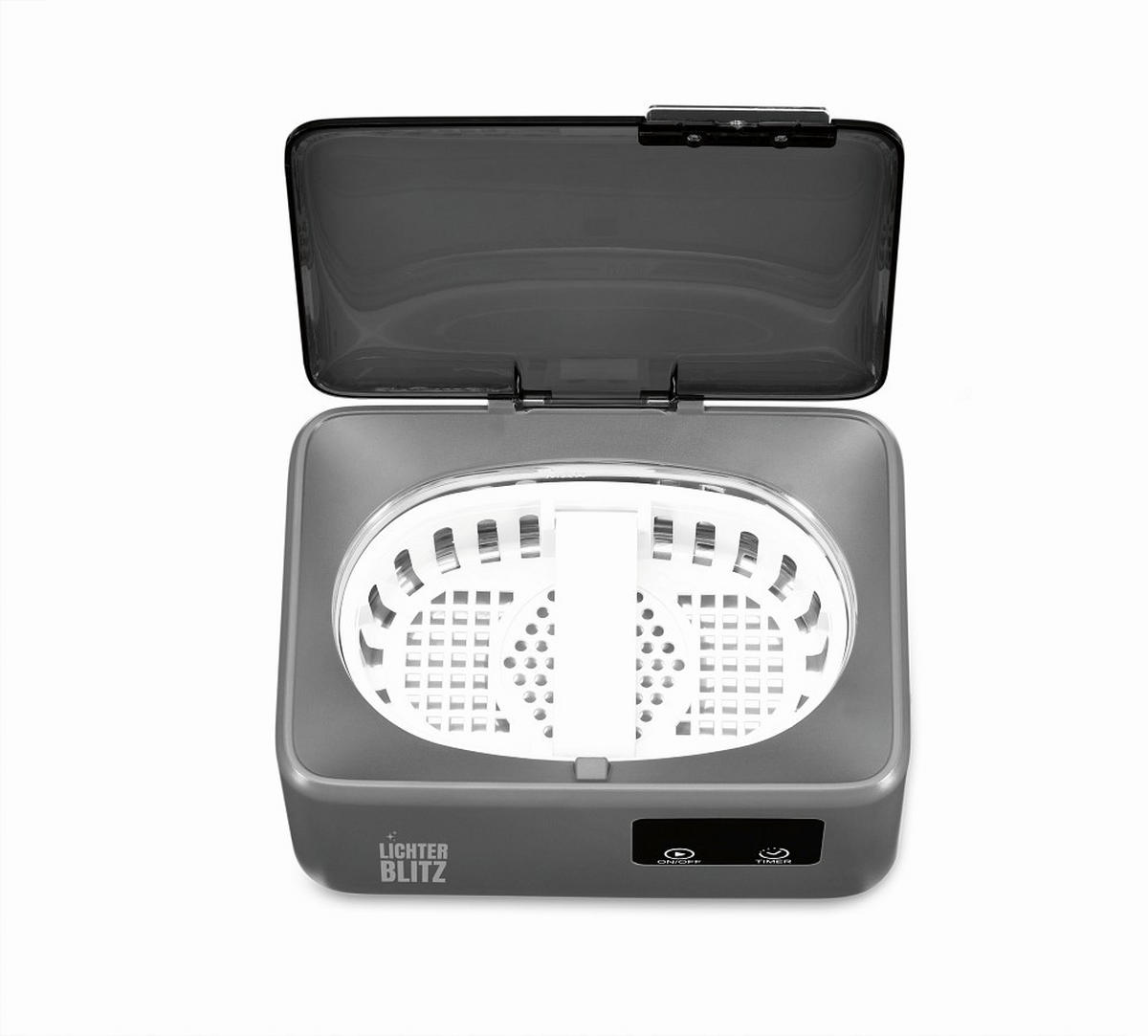 ULTRASCHALLREINIGER Lichterblitz  - Grau, Basics, Kunststoff/Metall (18,5/13/11,5cm) - Lichterblitz