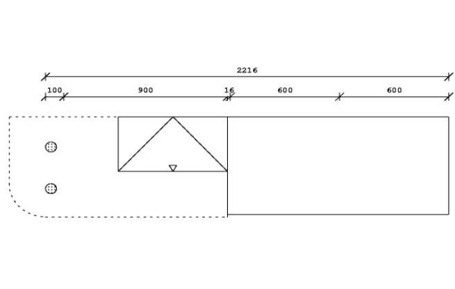 HAUSWIRTSCHAFTSRAUM 241,6/160/60 cm  in {item.attr('143-279),[ ]} - Schwarz/Weiß, Design, Holzwerkstoff (241,6/160/60cm) - Pino