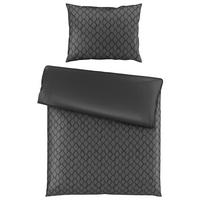 POVLEČENÍ, satén, antracitová, barvy stříbra, 140/200 cm - barvy stříbra/antracitová, Design, textil (140/200cm) - Dieter Knoll