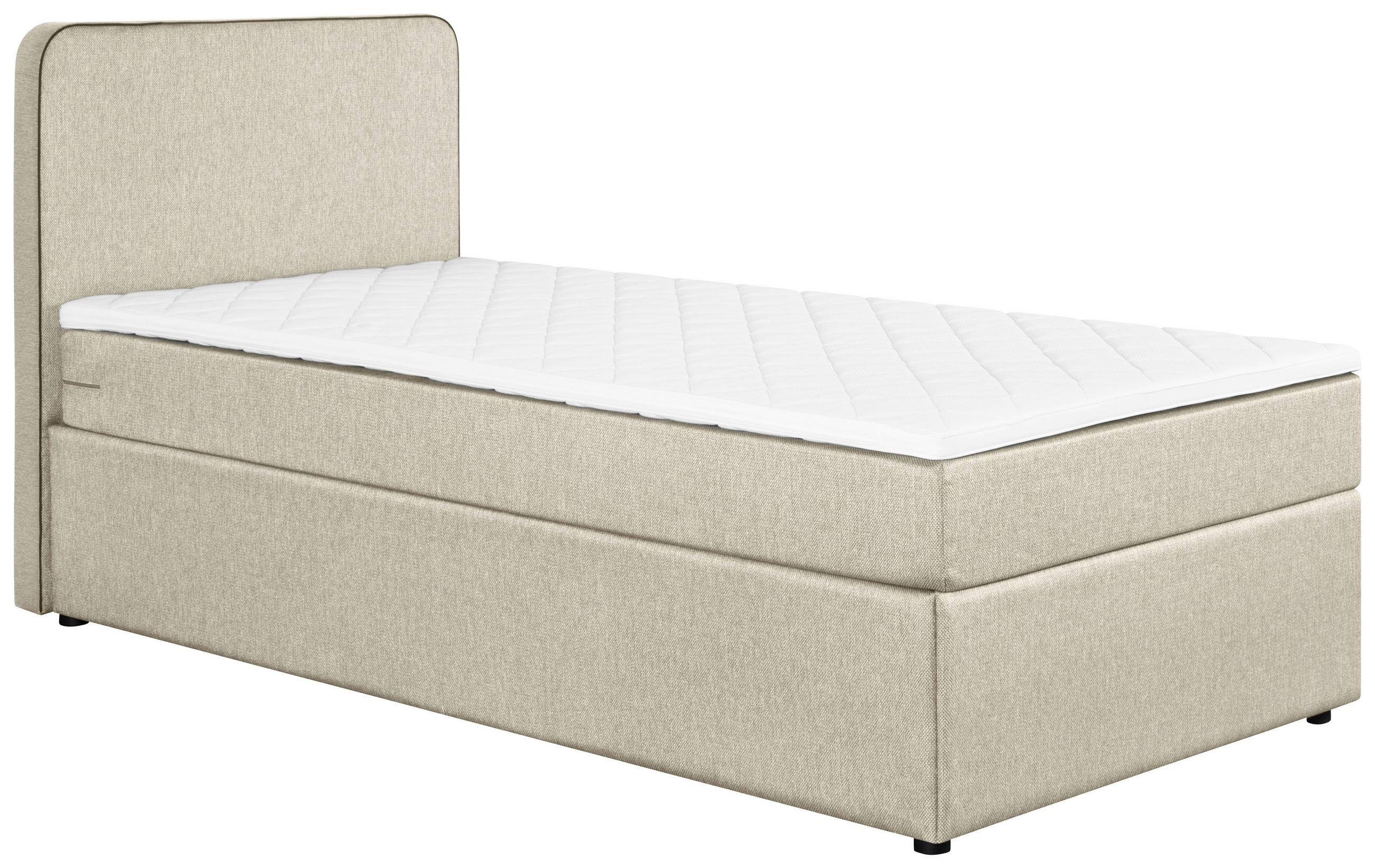 POSTELJA Z VZMETNICO 90 cm   x 200 cm  , bež  - bež, Konvencionalno, les (90/200cm) - P & B