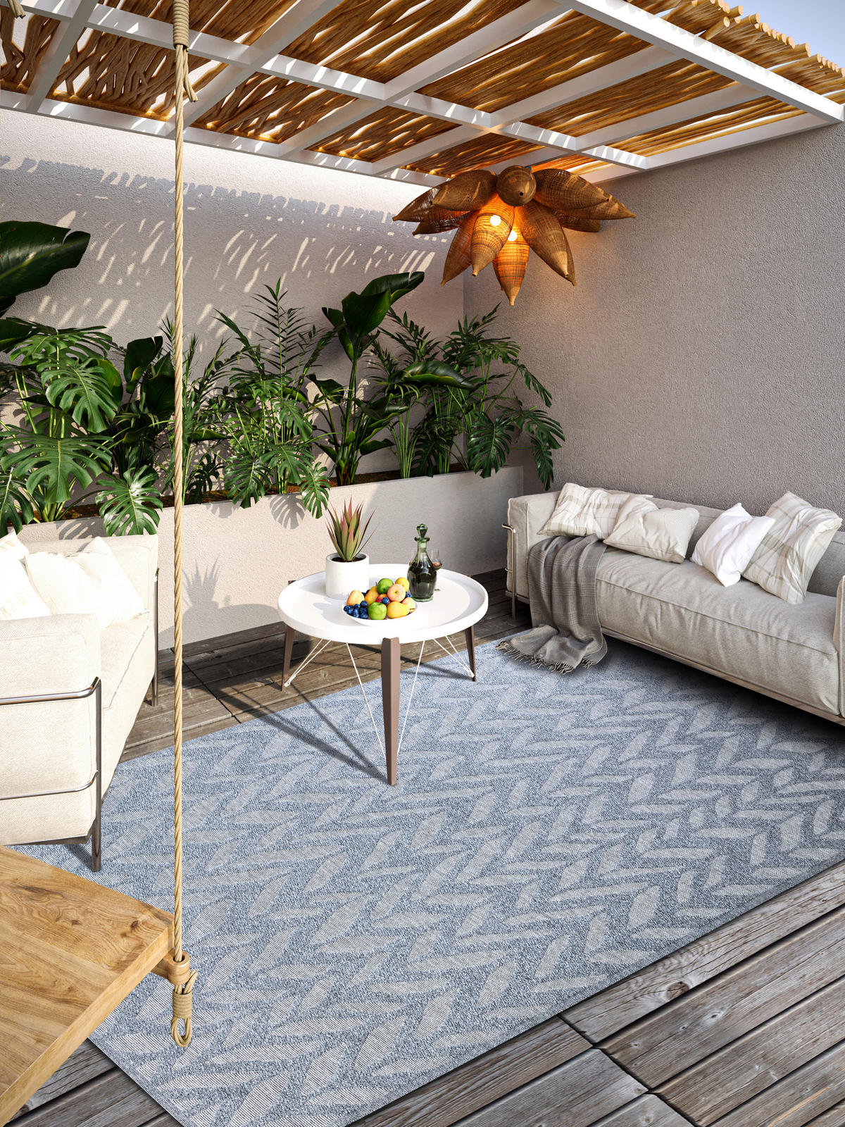 OUTDOORTEPPICH 160/230 cm Kollektion 1883 Grau  - Grau, Design, Kunststoff/Textil (160/230cm) - Villeroy & Boch