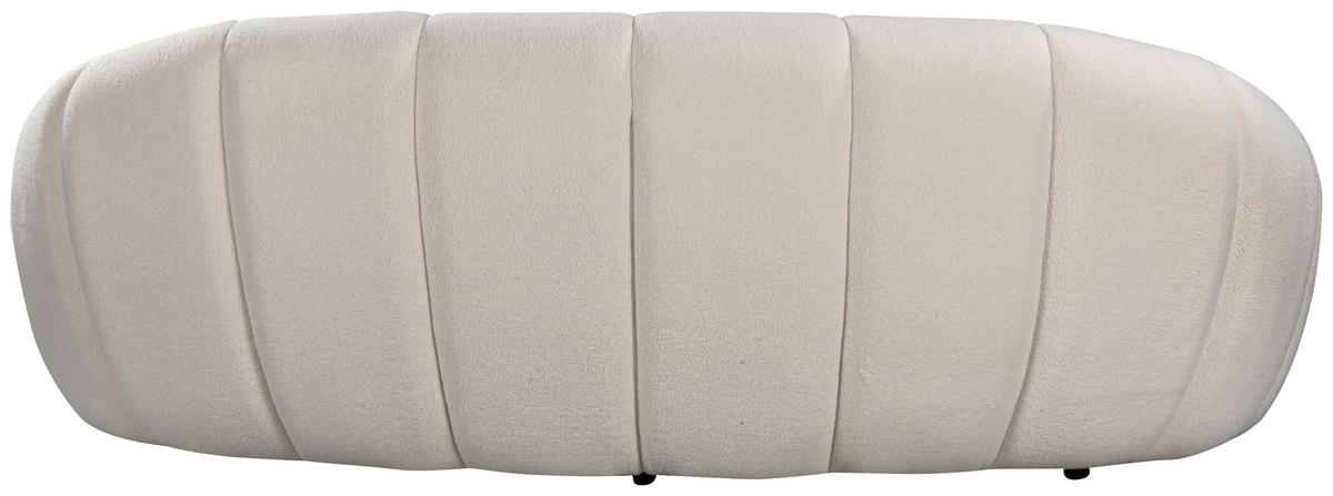 3-SITZER-SOFA in Struktur Creme  - Creme/Schwarz, Design, Kunststoff/Textil (234/79/119cm) - Carryhome