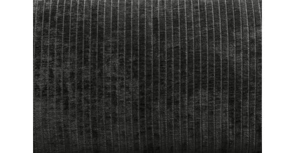 BIGSOFA in Flachgewebe Schwarz  - Chromfarben/Schwarz, KONVENTIONELL, Textil/Metall (256/68/122cm) - Carryhome