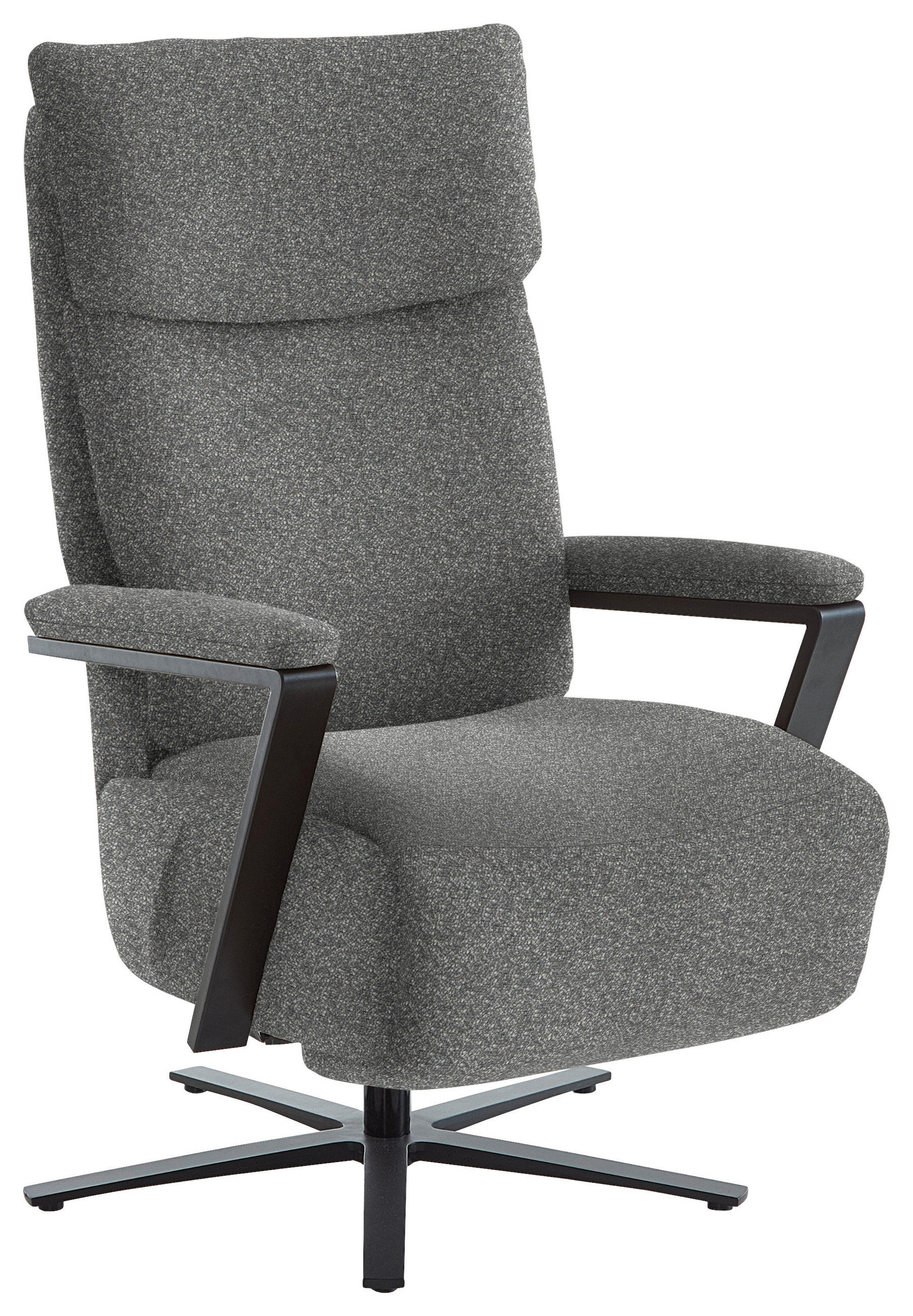 RELAXSESSEL in Textil Dunkelgrau  - Dunkelgrau/Schwarz, Design, Textil/Metall (68/117/85cm) - Cantus