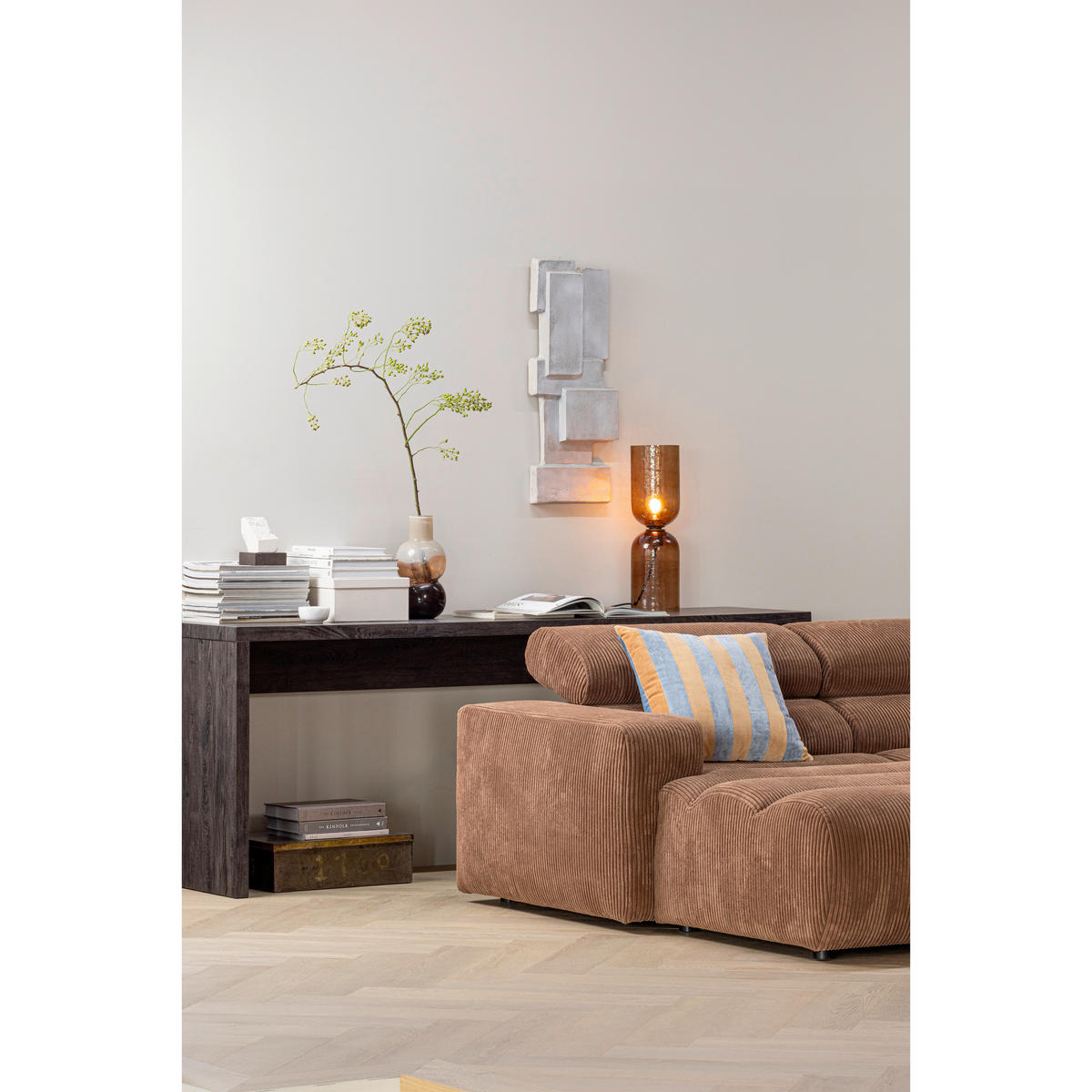 TISCHLEUCHTE Gigi 15/51/15 cm  - Braun, Basics, Glas (15/51/15cm) - Collet's Monde