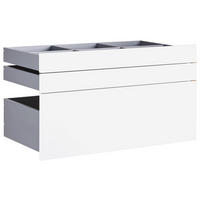SCHUBLADENSET 90,9/50,3/46,8 cm Weiß Hochglanz  - Weiß Hochglanz, KONVENTIONELL, Holzwerkstoff (90,9/50,3/46,8cm) - Hom`in