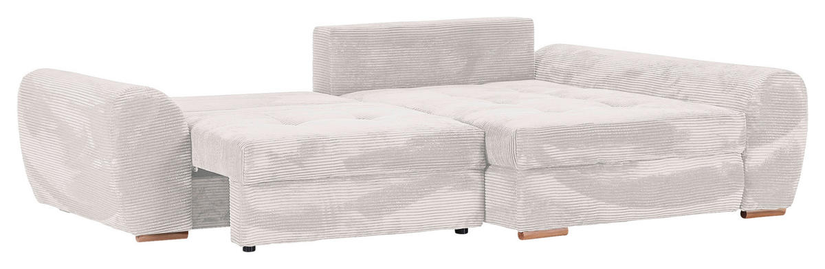 ECKSOFA in Cord Naturfarben  - Eichefarben/Naturfarben, Konventionell, Holz/Textil (276/177cm) - Carryhome