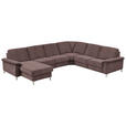 WOHNLANDSCHAFT in Chenille Braun  - Alufarben/Braun, Design, Textil/Metall (170/333/265cm) - Dieter Knoll