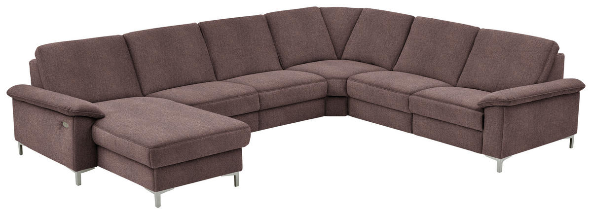 WOHNLANDSCHAFT in Chenille Braun  - Alufarben/Braun, Design, Textil/Metall (170/333/265cm) - Dieter Knoll