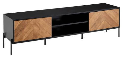 LOWBOARD  in 163/45/40 cm  - Schwarz/Braun, MODERN, Holzwerkstoff/Metall (163/45/40cm) - MID.YOU