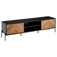 LOWBOARD  in 163/45/40 cm  - Schwarz/Braun, MODERN, Holzwerkstoff/Metall (163/45/40cm) - MID.YOU