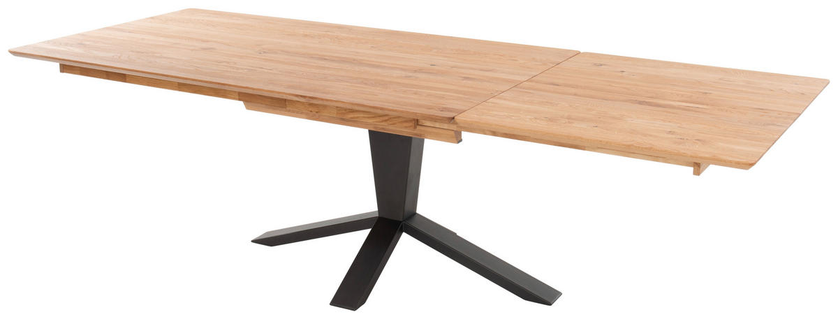 ESSTISCH Eichefarben rechteckig  ausziehbar, in verschiedenen Größen erhältlich  - Eichefarben/Anthrazit, Design, Holz/Metall (160-245/90/77cm) - Bert Plantagie