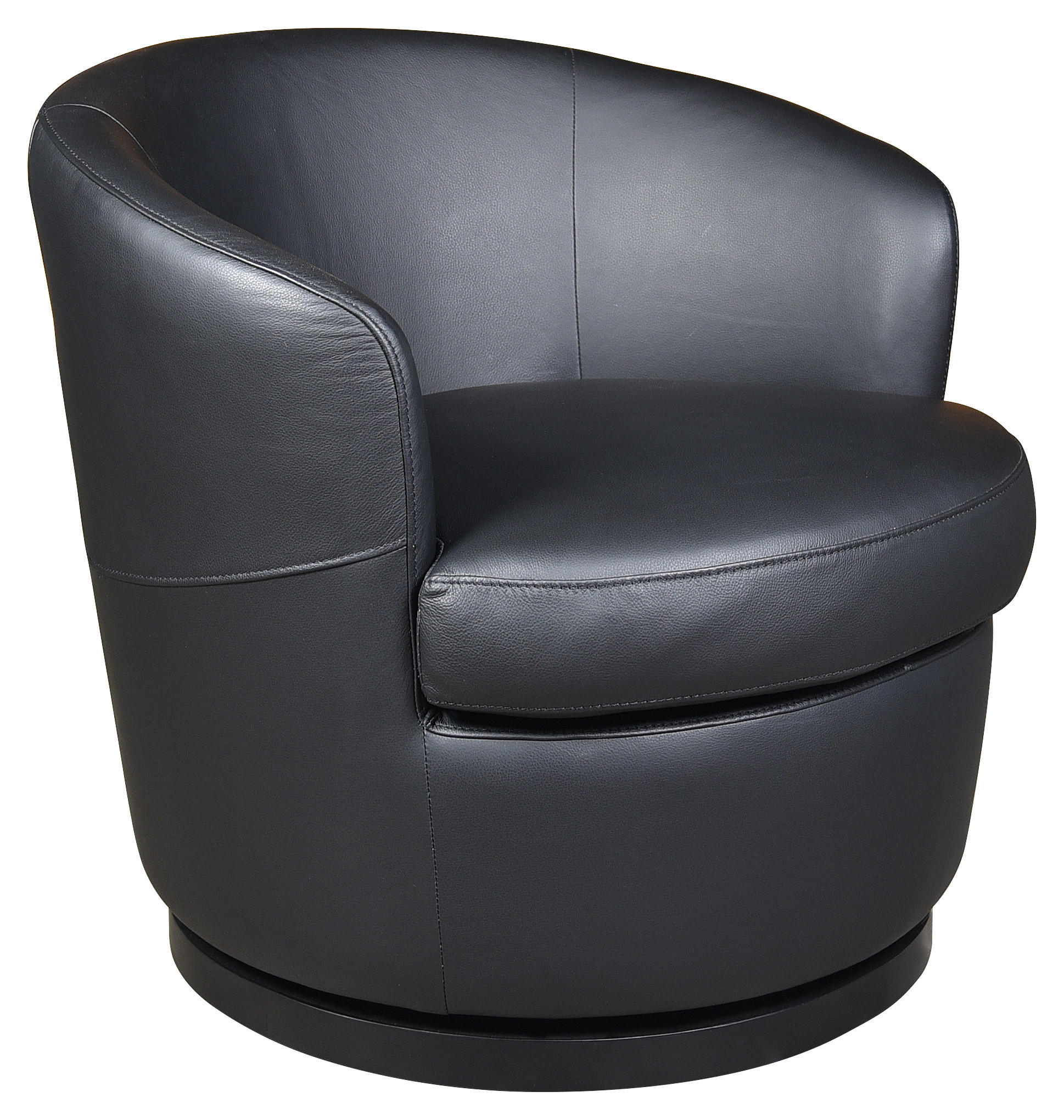 DESIGNSESSEL in Echtleder Schwarz  - Schwarz, Design, Leder/Kunststoff (76/74/75cm) - Xora