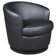 DESIGNSESSEL in Echtleder Schwarz  - Schwarz, Design, Leder/Kunststoff (76/74/75cm) - Xora
