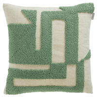 KISSENBEZUG SLOW 45/45 cm  - Salbeigrün/Naturfarben, Design, Textil (45/45cm) - Musterring