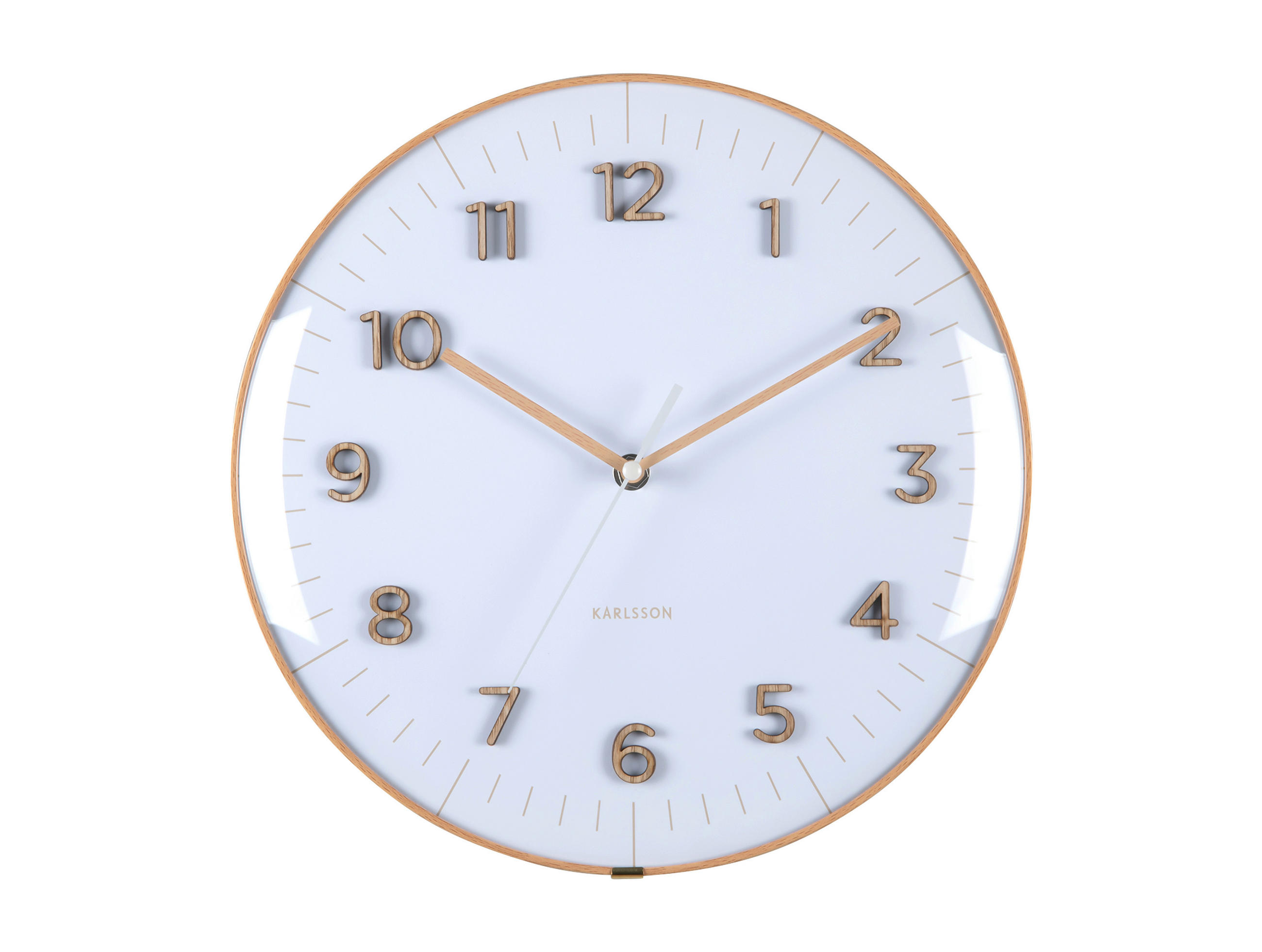 WANDUHR Esencia Weiß  - Weiß, Basics, Kunststoff (30cm) - Karlsson