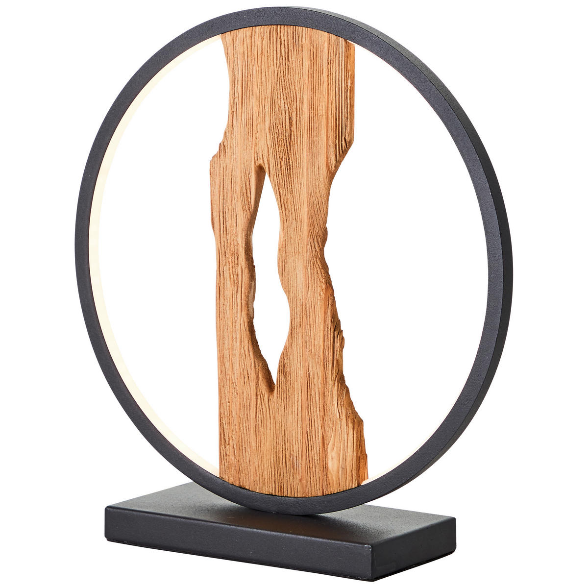 LED-TISCHLEUCHTE   - Schwarz, Natur, Holz/Metall (27,8/8,5/25,8cm) - Brilliant