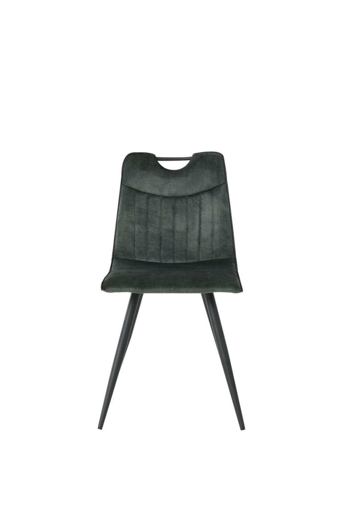 STOLICA  tamno zelena  drvo, metal, tekstil      - tamno zelena/crna, drvo/metal (46/88/53cm)