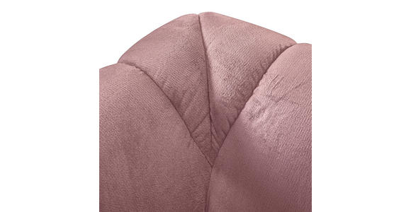 BIGSOFA Plüsch Rosa  - Schwarz/Rosa, KONVENTIONELL, Kunststoff/Textil (220/67/106cm) - Carryhome