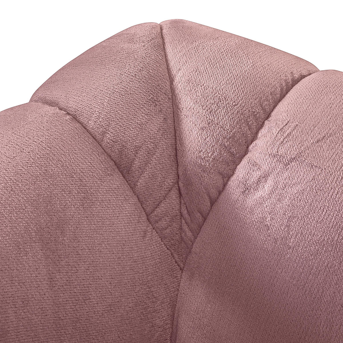 BIGSOFA in Plüsch Rosa  - Schwarz/Rosa, Konventionell, Kunststoff/Textil (220/67/106cm) - MID.YOU